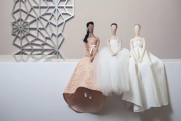 Bridal details at Vanila boutique Dubai